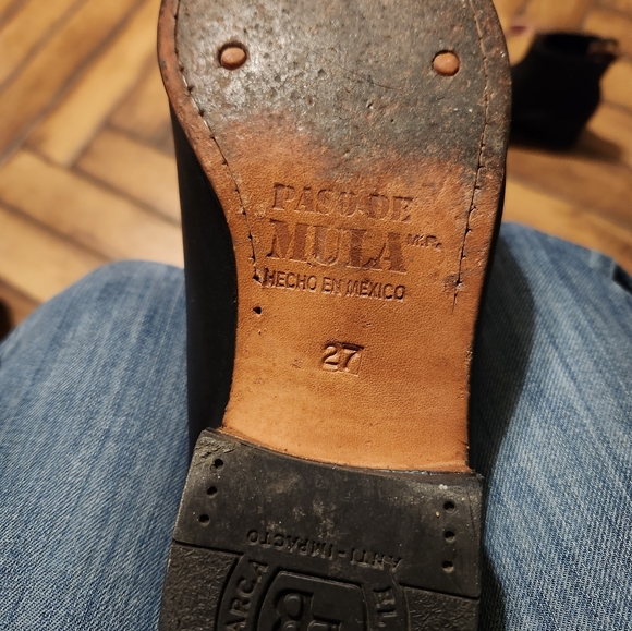 La Barca Men's Paso De Mula Botin Charro Chili. Made in Mexico - Picture 5 of 5